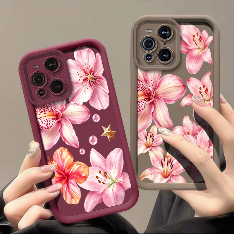 Pink Lily Flower Pattern Phone - đánh giá và giá Oppo Find X8